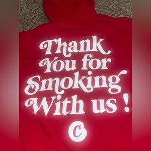 thank you for smoking with us red cookies hoodie